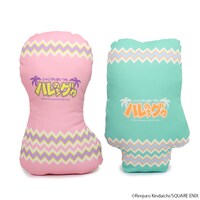 「ジャングルはいつもハレのちグゥ ダイカットクッション」の裏面。