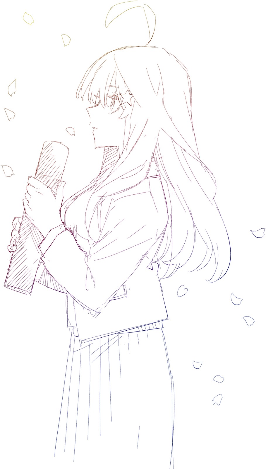 「五等分の花嫁」新作ライトノベルのラフイラスト。