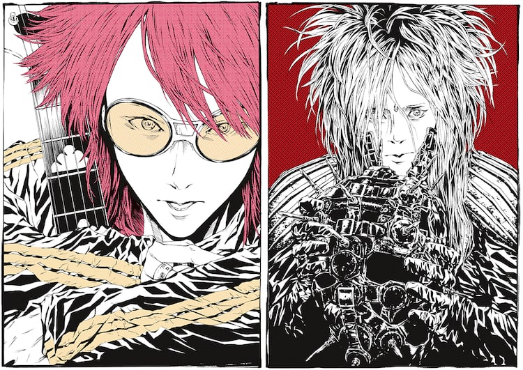 田島昭宇とhideのコラボTシャツ登場、「HIDE YOUR FACE」「ROCKET DIVE 