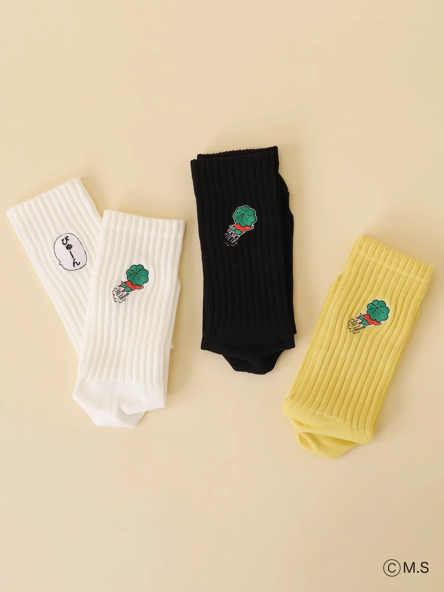 「コジコジ刺繍ソックス」