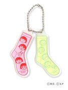 ノベルティの靴下型キーチェーン。