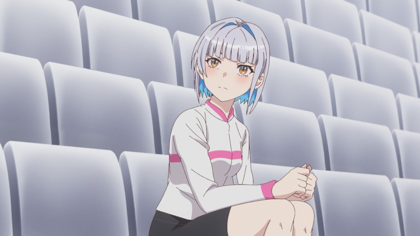 アニメ「リンカイ！」第4話「真剣勝負」の場面カット。(c)RINKAI League Committee