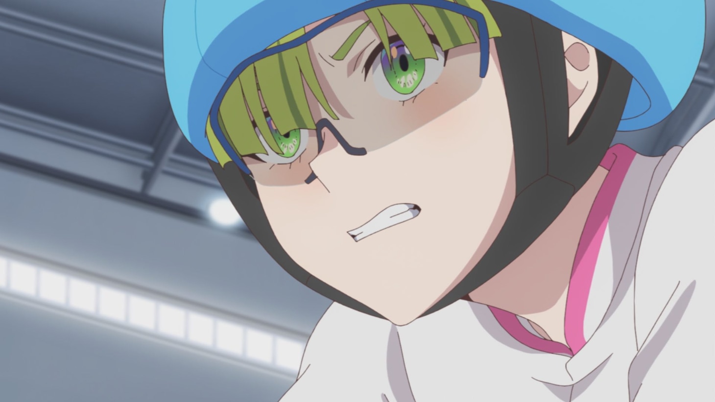 アニメ「リンカイ！」第4話「真剣勝負」の場面カット。(c)RINKAI League Committee