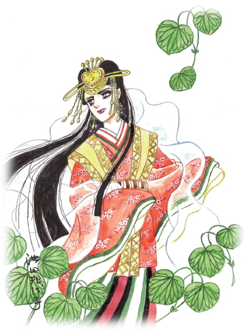 池田理代子が手がけた玉依姫命のイラスト。(c)池田理代子プロダクション