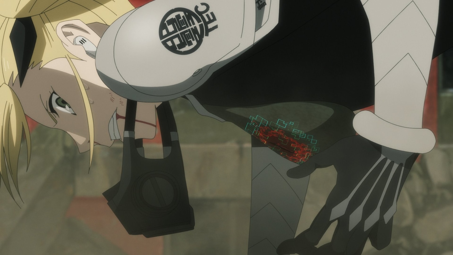 アニメ「怪獣8号」第4話の場面カット。