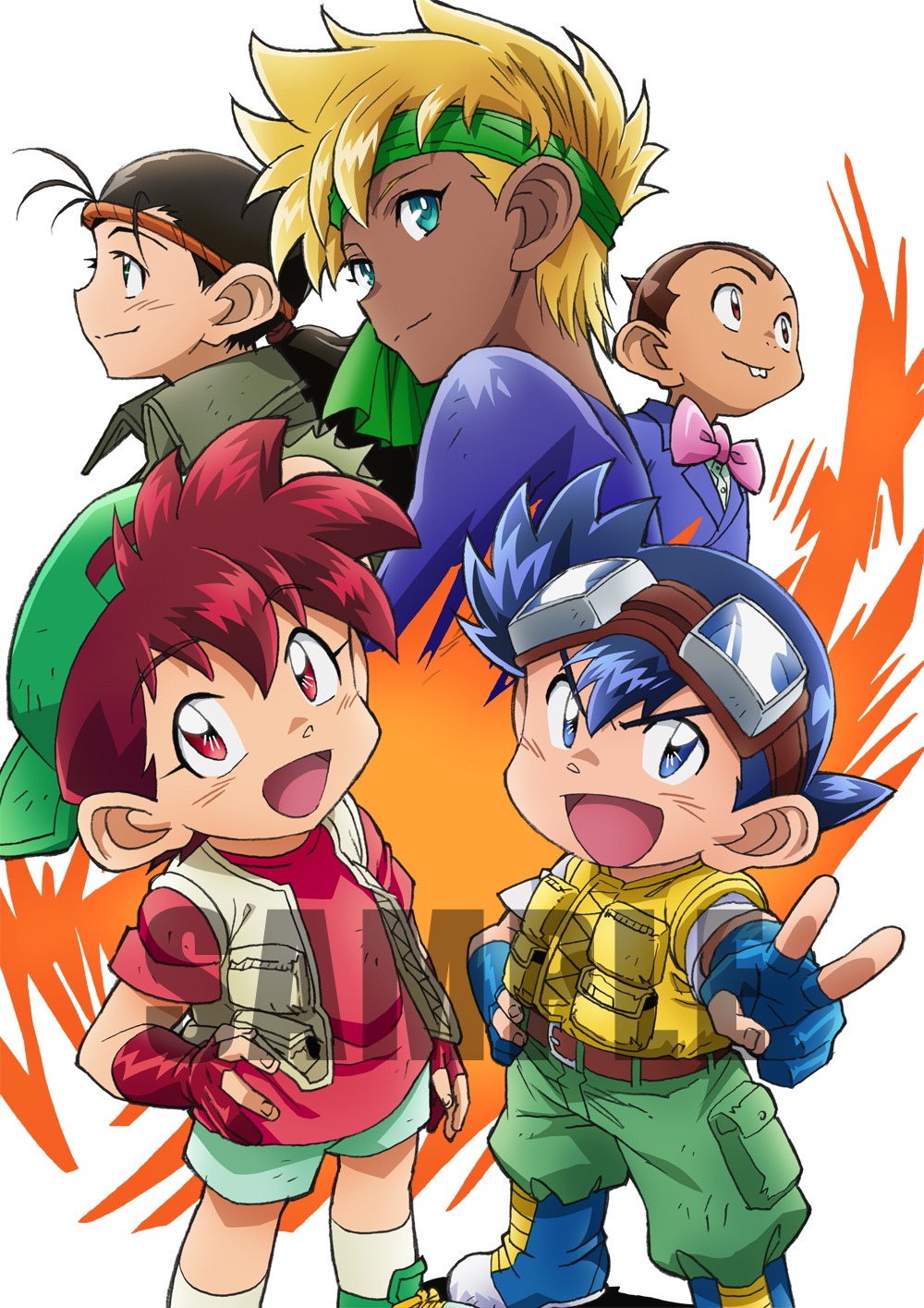「爆走兄弟レッツ＆ゴー!!」インナージャケットの描き下ろしアニメイラスト。(c)こしたてつひろ／小学館・ShoPro (c)TAMIYA