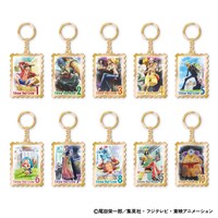 「麦わらの一味 切手風メタルキーホルダー」