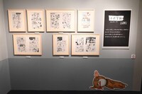 「桜井のりお 画業20周年記念展～ひすとりーすくーる～」より、「子供学級」のコーナー。