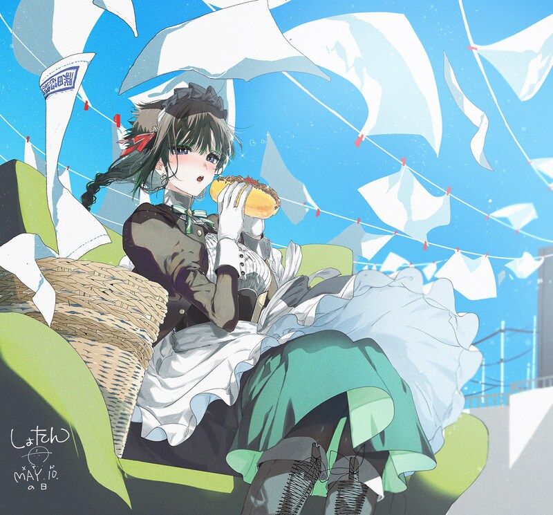 しょたんが描き下ろした「メイドの日」記念イラスト (c)しょたん/小学館/君は冥土様。製作委員会