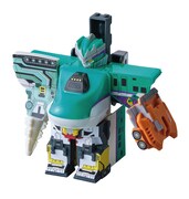 第2弾の玩具には、第1弾のパーツを合体可能。 (c)プロジェクト シンカリオン・JR-HECWK/ERDA・TX