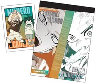 先行販売グッズの「『僕のヒーローアカデミア』 幼馴染メモ ブロマイド付き」。 (c)堀越耕平／集英社