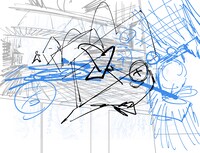 「領域之弐：デジタル作画メソッド」で展示される創作工程資料。 (c)芥見下々／集英社