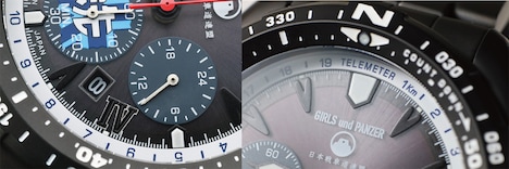 「ガールズ&パンツァー 最終章 x KENTEX コラボウォッチ」の文字盤。