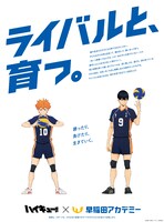 「ハイキュー!!」と早稲田アカデミーのコラボビジュアル。
