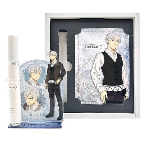 ロレンスをイメージした香水のアクリルアトマイザースタンド付き特典版。