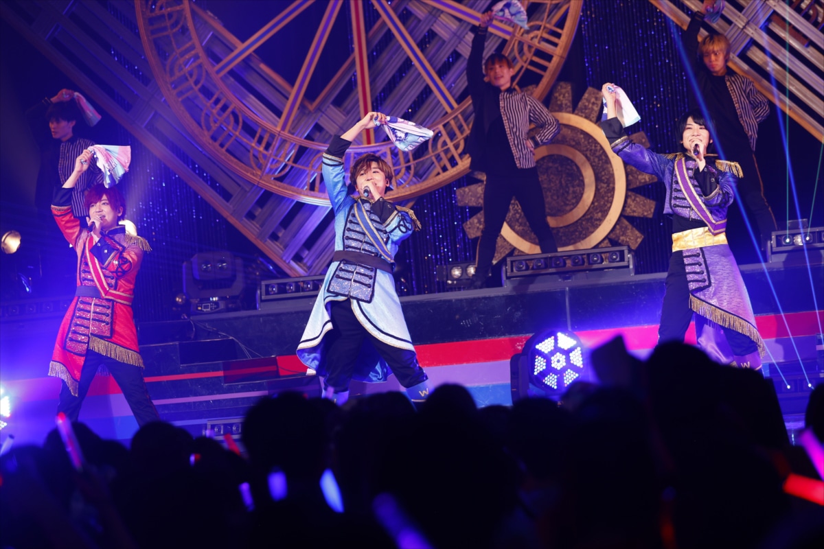 WITH。左から三鷹アサヒ役の小林竜之、夢川ショウゴ役の山下誠一郎、高瀬コヨイ役の土田玲央。