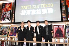 「BATTLE OF TOKYO 超東京拡張展」取材会より。左から砂田将宏、日高竜太、川村壱馬、陣。