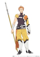 ギルバート（CV：武内駿輔）クレイス王国を守護する剣士兵団の副団長で、【槍聖】の二つ名を授与されている。無類の戦い好きで、かつては強者を求めて各地を回っていた。
【剣聖】シグの弟子で、槍を扱う。 (c)鍋敷/アース・スター エンターテイメント/俺は全てを【パリイ】する製作委員会