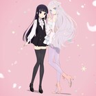 アニメ「まほあく」「妖狐×僕SS」白夜と凜々蝶が手のひらを重ねるコラボビジュアル