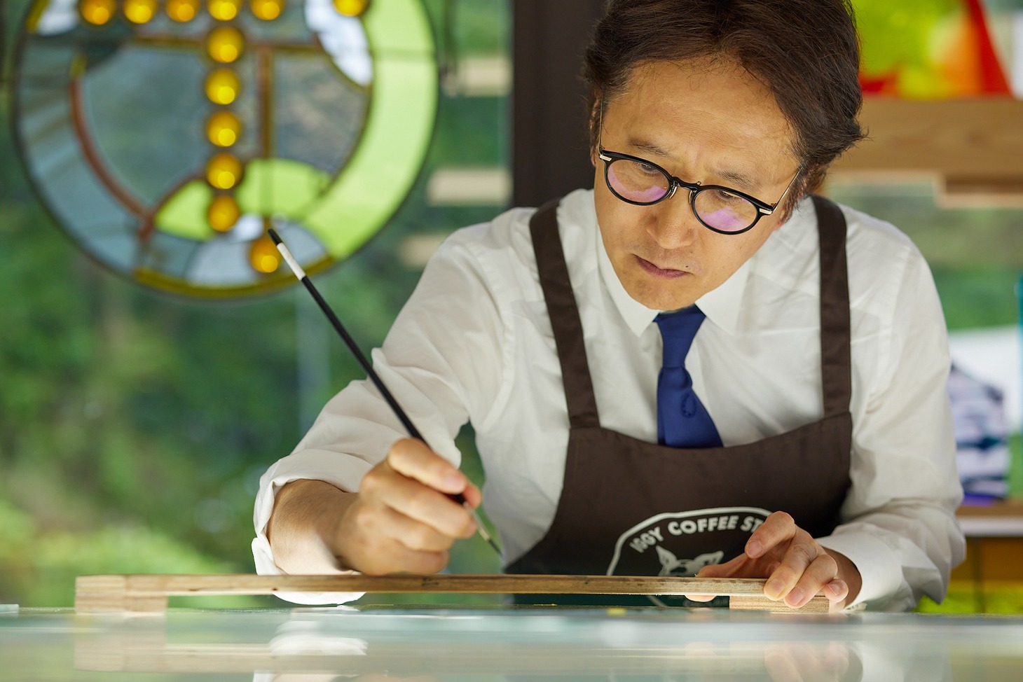 荒木飛呂彦のパブリックアート制作風景。