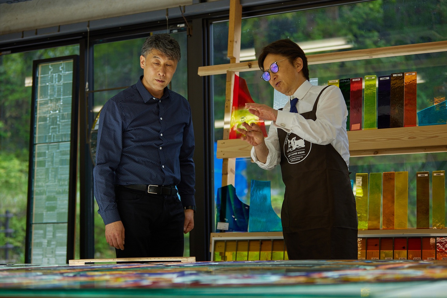 荒木飛呂彦のパブリックアート制作風景。