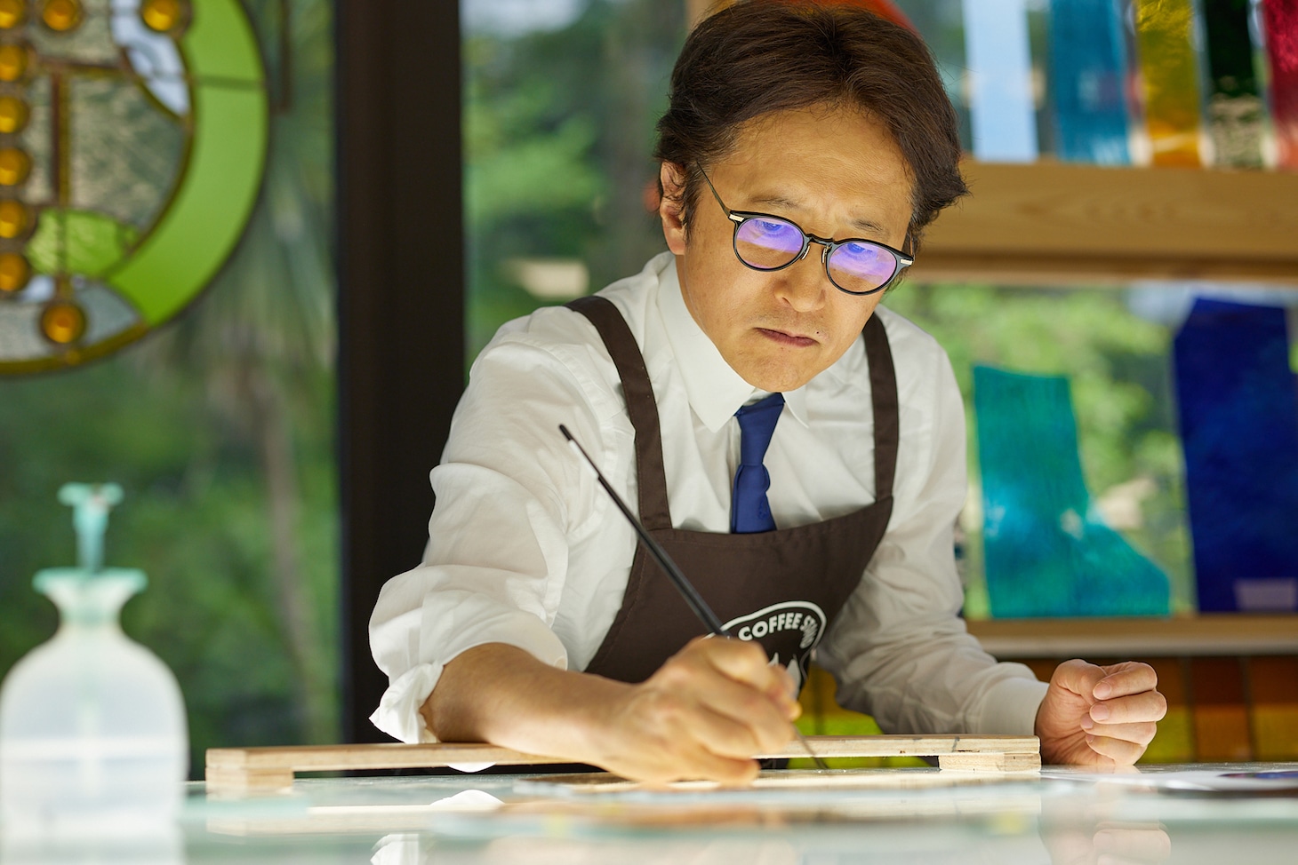 荒木飛呂彦のパブリックアート制作風景。