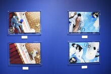 「天野明展 The Characters」の「鴨乃橋ロンの禁断推理」エリア。(c)天野明／集英社