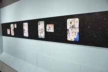 「天野明展 The Characters」の「エルドライブ【ēlDLIVE】」エリア。(c)天野明／集英社