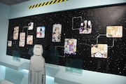「天野明展 The Characters」の「エルドライブ【ēlDLIVE】」エリア。(c)天野明/集英社