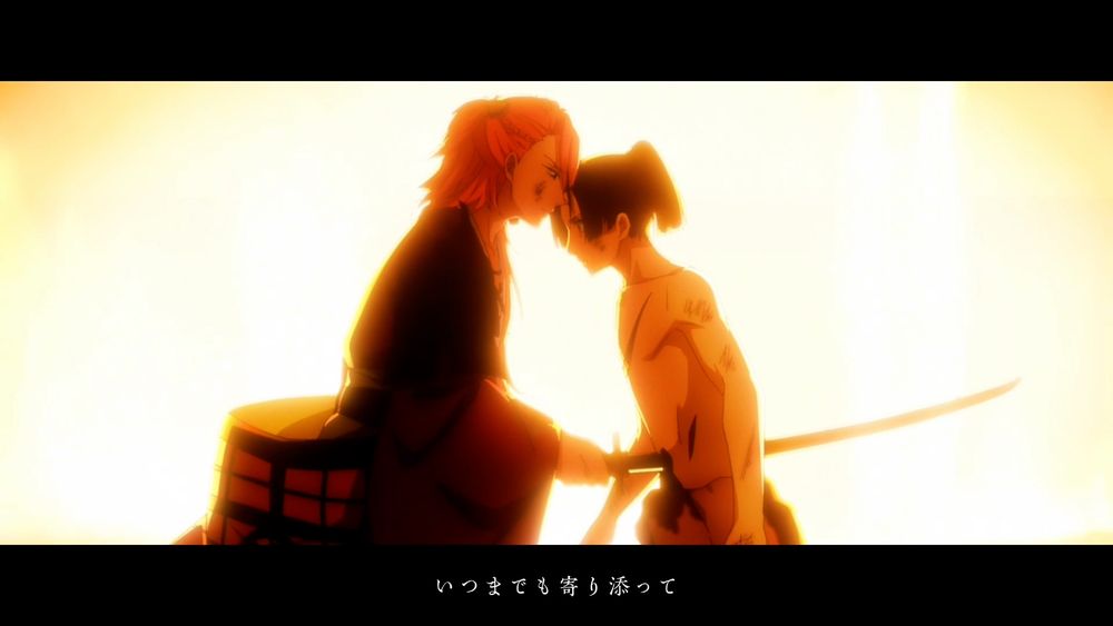 アニメ「刀剣乱舞 廻 -虚伝 燃ゆる本能寺-」クライマックスMVより。