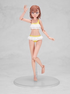 超電磁砲」御坂美琴の可動プラモ 水着ボディも組み立てられるDX ver.を 