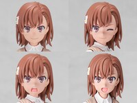 「KADOKAWA PLASTIC MODEL SERIES『とある科学の超電磁砲T』御坂美琴 DX ver.」の表情パーツ。