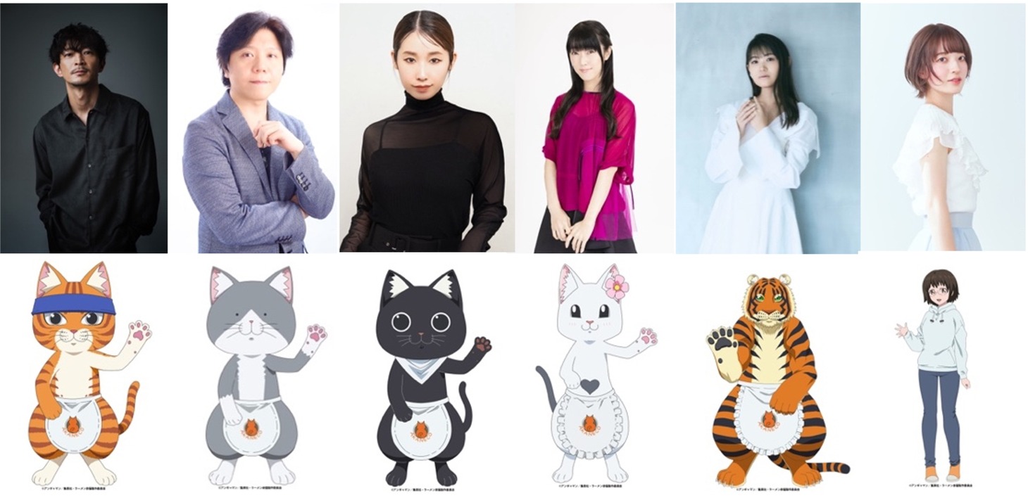 上段左から津田健次郎、杉山紀彰、村瀬迪与、釘宮理恵、早見沙織、折原くるみ。下段左から文蔵、佐々木、サブ、ハナ、クリシュナ、珠子。