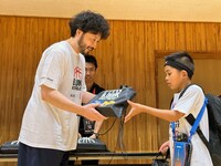 宇都宮ブレックスでの実施の様子。 (c)TOCHIGI BREX INC.