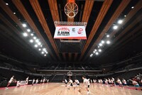 有明アリーナでのクリニックの様子。 (c)B.LEAGUE