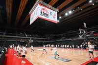 有明アリーナでのクリニックの様子。 (c)B.LEAGUE