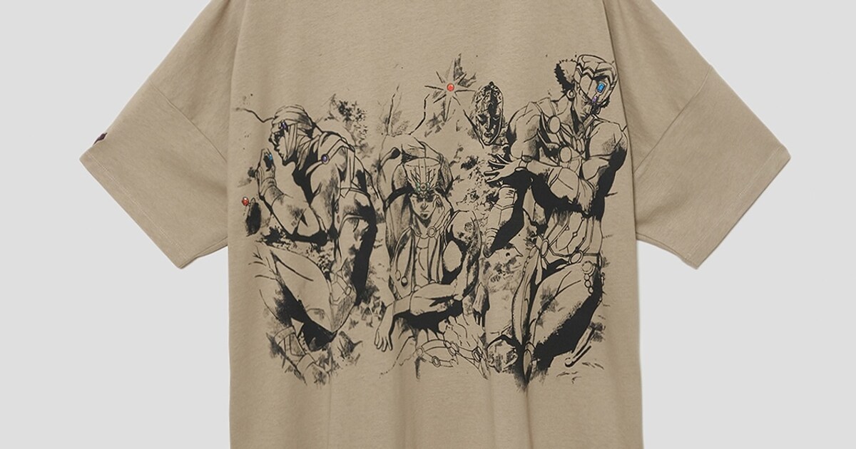 柱の男｜スーパーワイドシルエットTシャツ」 (c)荒木飛呂彦/集英社 