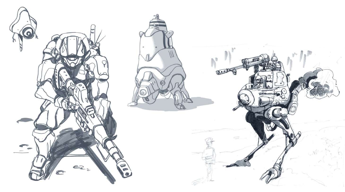 「メカ・ロボット」作品のイメージイラスト。