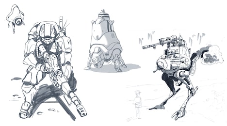 「メカ・ロボット」作品のイメージイラスト。