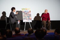 「TAAF2024」アニメ功労部門顕彰記念の「装甲騎兵ボトムズ ザ・ラストレッドショルダー」上映後のトークショーの様子。