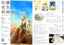 「佐藤史生原画展 －決して眠らない魚のみる夢－」チラシ画像