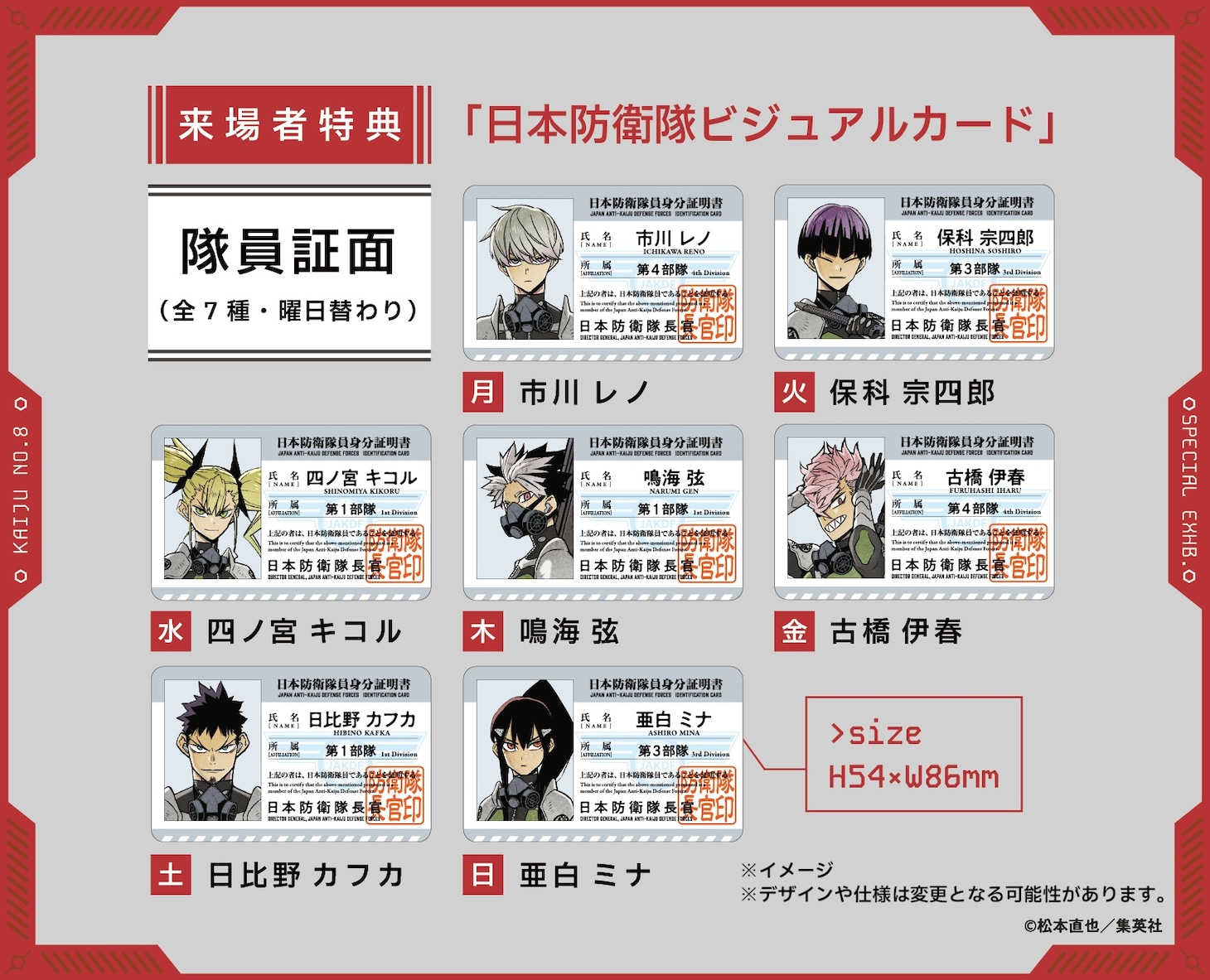 「日本防衛隊ビジュアルカード」 (c)松本直也／集英社