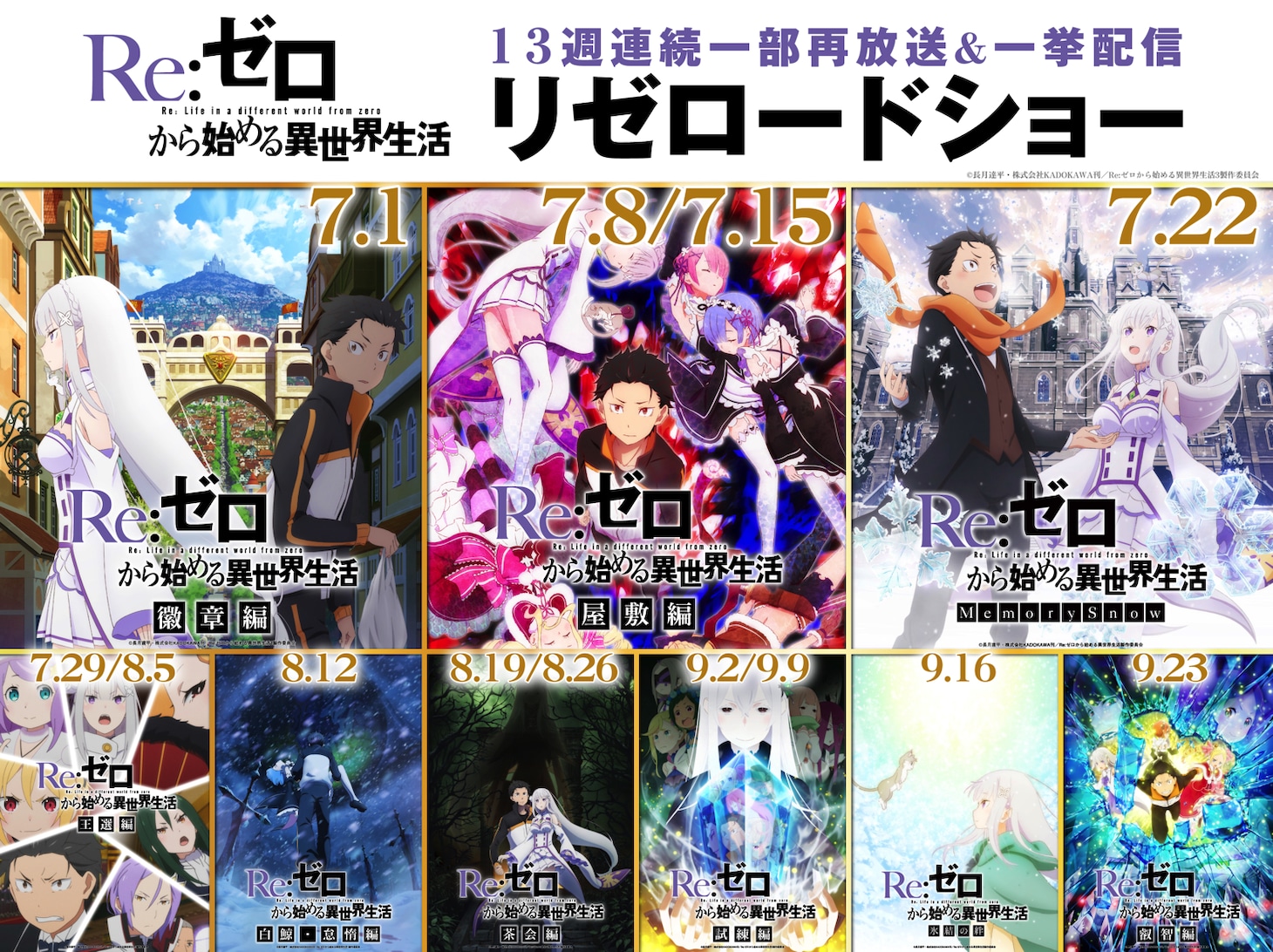 「リゼロードショー」の告知画像。