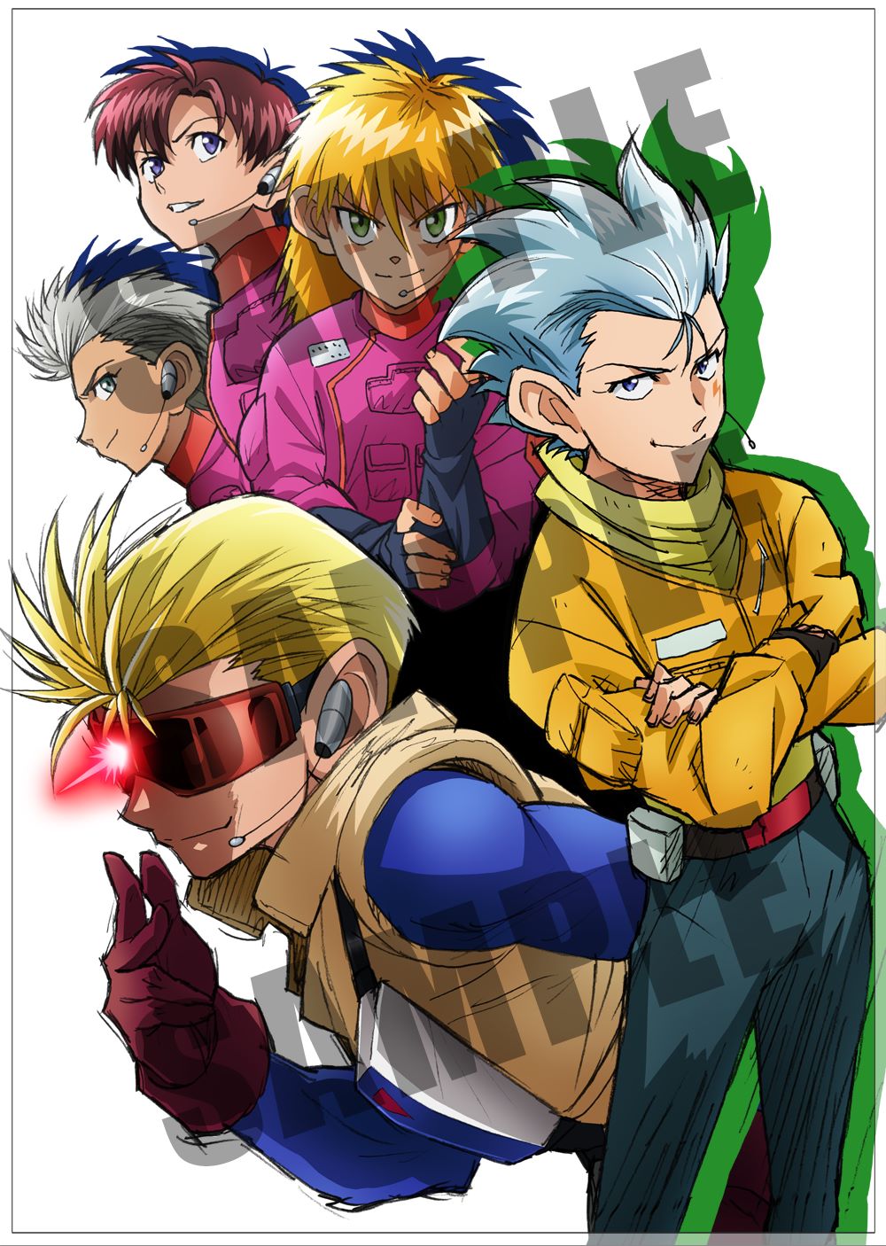 「爆走兄弟レッツ&ゴー!!WGP」の描き下ろしアニメイラスト。