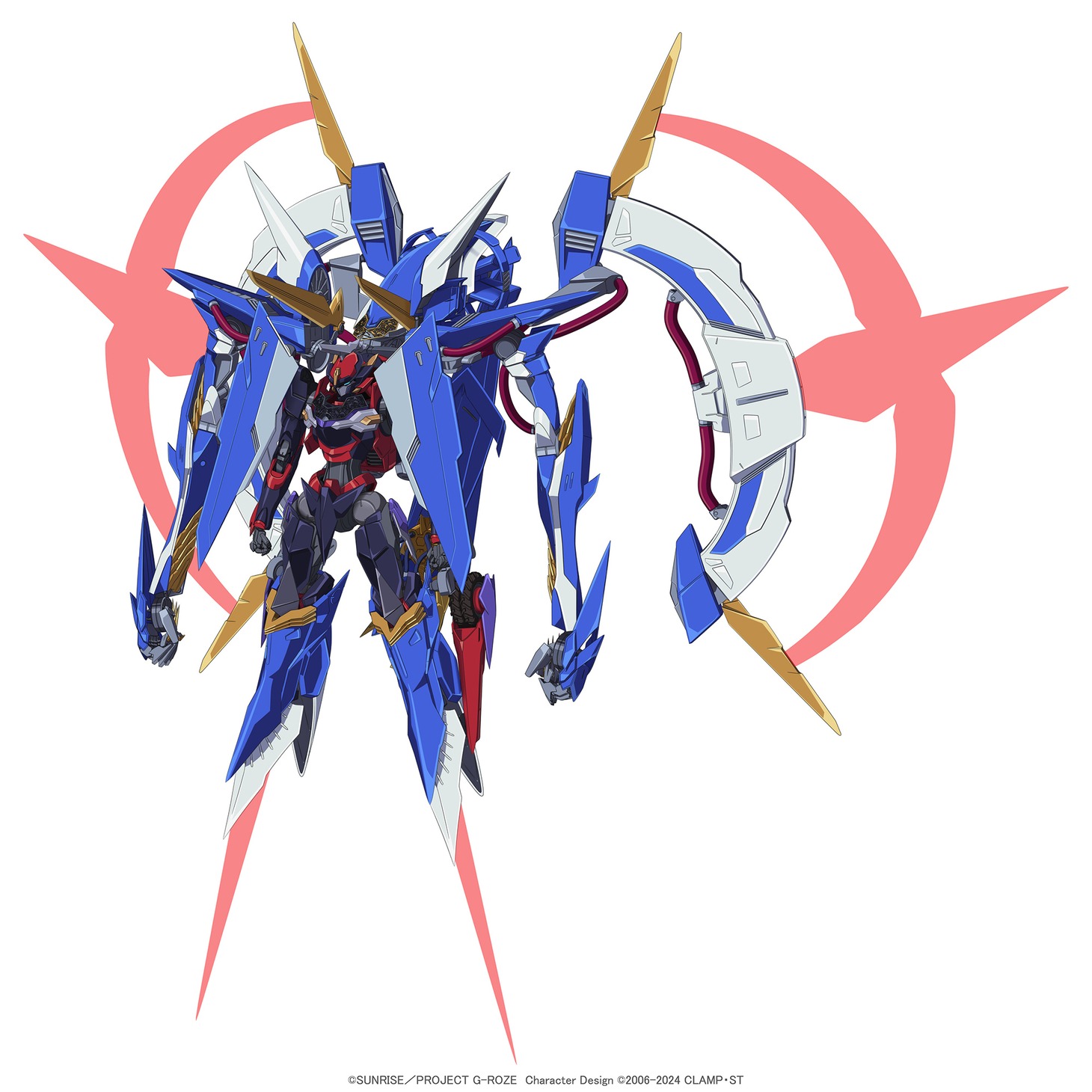 Zi-オルテギア。Zi-アポロとZi-アルテミスが合体した姿。二機のドライブを連結することにより、高出力のエナジー・ウイングを展開し、空中での高速移動を可能としている。