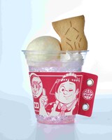 「『僕とロボコ』萌・萌・滅～膝を添えて～」カップスリーブ付き。 (c)宮崎周平／集英社