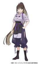 神宮寺愛理（CV：青山吉能）。薙刀を極めるエリート大学生。リーダー的存在で、海斗たちから頼られている。父から「大切な人を守れるようになりなさい」と教えられたことで、英雄を目指している。道場育ちの刀さばきで敵を倒す。 (c)海翔・ホビージャパン／モブから始まる製作委員会