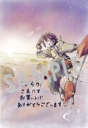 こみらの！参加書店購入特典の描き下ろしイラストカード。