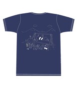 Tシャツ「ブランコで遊ぶよT」のバック（ネイビー）。