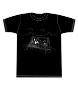 Tシャツ「ブランコで遊ぶよT」のバック（黒）。
